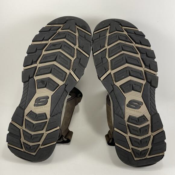 Skechers Tresmen Garo Sandals Mens Size 10 Brown Leather Active Hiking Strappy - Picture 8 of 9